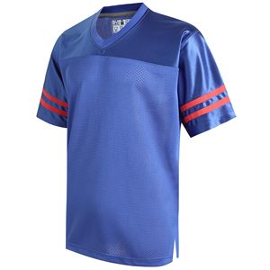เสื้อฟุตบอลแบบยูนิเซ็กซ์สำหรับผู้ชาย ผ้าตาข่าย แบบคลาสสิก ไม่มีลาย ระบายอากาศได้ดี เหมาะสำหรับออกกำลังกาย เสื้อยืดกีฬา เสื้อลำลอง ชุดออกกำลังกาย - Product Image 1