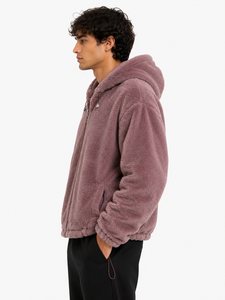 Chaqueta Premium para Hombre con Capucha de Felpa Sherpa, Cierre Completo, Sudadera Suave Tipo Teddy, Abrigo Cálido de Invierno, Chaqueta Casual Cómoda de Manga Larga - Product Image 2