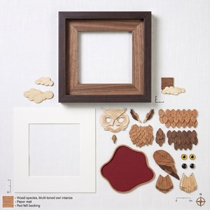 Framed Wooden Owl <b>Wall</b> Art Carved Decorative Piece for Living Room Modern Style - Product Image 3