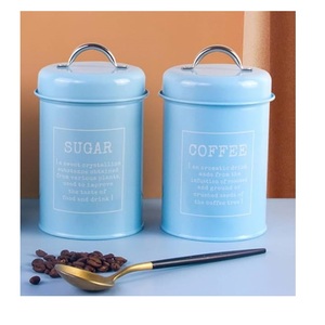 Household Candy <b>Container</b> Spices Canister Most Selling Metal Enamel Finishing Honey <b>Storage</b> Jar for Kitchenware Item - Product Image 1