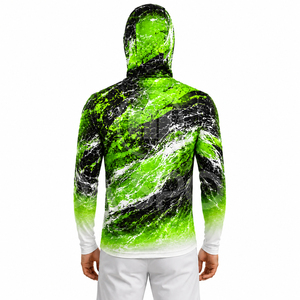 Hoodie de pêche personnalisé sublimé à manches longues, protection UV, chemise de pêche performante, séchage rapide, vêtements de pêche en plein air - Product Image 3