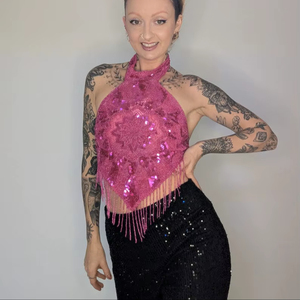 พู่ห้อยประดับลูกปัดสีขาวทำมือ คริสตัล ไข่มุก จี้ห้อยระย้า ผ้าลูกไม้ริบบิ้น สำหรับชุดแสดงบนเวที ชุดงานเลี้ยง ผ้าม่าน - Product Image 1