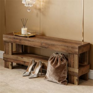 Entrance <b>Bench</b> with Shoe <b>Rack</b> Convenient Bedside Chair and Storage for Home Use - Product Image 1