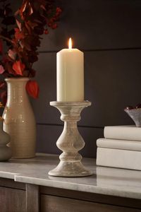 Handmade Natural Wood Round Rustic 3-Piece <b>Candle</b> Stand <b>Set</b> for Christmas Home Decor - Product Image 3