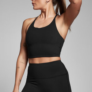 Blank Custom Women Gym Apparel Moisture Wicking <b>Cross</b> Back Short Length Activewear Tank <b>Top</b> for Summer Wear Casual Plain - Product Image 3