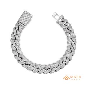 Pulsera de Cadena Fina con Moissanita Plateada, Joyería de Moda para Uso Diario, Regalo para Hombres y Mujeres, Estilo Los Ángeles - Product Image 1