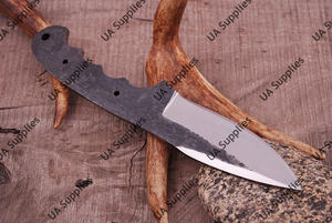 Couteaux utilitaires EDC à lame fixe en acier 1095, fabrication artisanale de qualité industrielle, pointe tombante, lames vierges personnalisables - Product Image 5