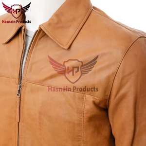 Chaqueta de Cuero Genuino para Hombre, Corte Ajustado, Estilo Casual, Cuello Camisero, Diseño Clásico, Abrigo de Invierno Cálido, Prenda Exterior Nueva - Product Image 3