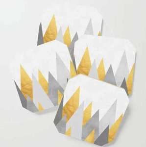 8mm Thick Bone Inlay with Resin Base Handcrafted Eco-Friendly Durable Customizable Shape Round/Square Reusable <b>Table</b> Coasters - Product Image 5