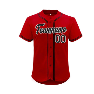 Maillots de sport en polyester respirant avec logo personnalisé, boutonnés, taille adulte, uniformes de baseball - Product Image 4