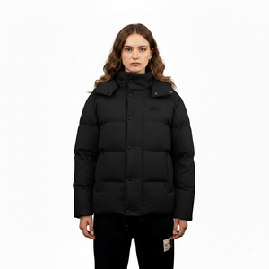 Abrigo Acolchado Corto de Mujer con Cremallera y Bolsillos, Manga Larga, Color Sólido, Brillante y Cálido, Chaqueta de Invierno de Moda - Product Image 4