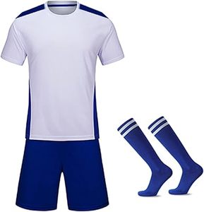 Tenues de football pour enfants de couleur blanche, ensembles de maillots et shorts respirants, uniformes d'entraînement scolaire, coupe régulière pour enfants - Product Image 6