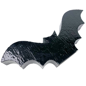 Escultura MDF de murciélago grande de diseño moderno hecha a mano, figura decorativa de Halloween con incrustaciones de bambú negro para exhibición de mesa o pared - Product Image 5