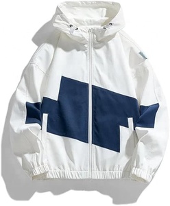 Veste coupe-vent pour homme, color block, imperméable, 100% polyester, décontractée, pour l'extérieur, style streetwear, en nylon, coupe-vent, 2026 - Product Image 3
