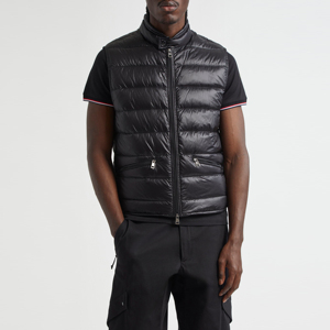 <b>Men's</b> Puffer <b>Vest</b> Ripstop Nylon Packable Water-Resistant Stand Collar Zip Up Fall Winter ODM Low MOQ Custom Puffer <b>Vests</b> - Product Image 1
