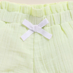 เสื้อขอบผ้ามัสลินออร์แกนิกสำหรับทารกครีม - Product Image 6