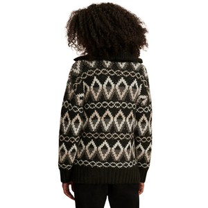 Chaqueta de Punto Fairisle para Mujer, con Cierre Frontal, Estampada, de Manga Larga, Cálida, Estilo Cárdigan, para Clima Frío - Product Image 4