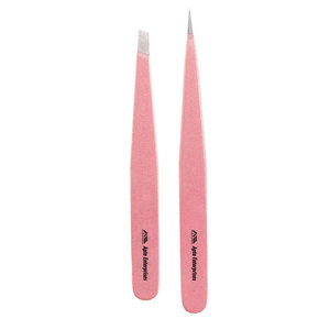 Kit de pincettes de précision écologiques pour sourcils, cils, poils incarnés et barbe, avec pochette de transport - Product Image 2