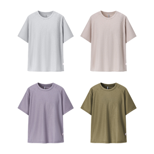 Custom Wholesale <b>Mens</b> <b>Thermal</b> Waffle Knit T Shirts Raglan Short Sleeves Crewneck Textured Casual Purple <b>Tops</b> Summer Outfits Fits - Product Image 4