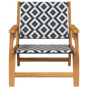 Set di mobili da giardino in bianco e nero, 2 pezzi, 26,38 x 30,71 x 28,74 pollici - Product Image 6