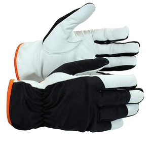 Heavy Duty Breathable Material Working <b>Driver</b> <b>Gloves</b> Industrial Work Men Long Lasting Goat Grain Leather Safety Driving <b>Gloves</b> - Product Image 4