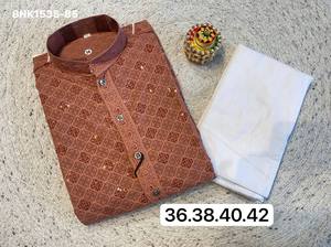 Nouvelle Collection de Kurta Prêt-à-Porter en Rayonne Brodée Chikankari et Pyjama en Coton – Achat en Ligne, Fournisseur en Gros Inde - Product Image 4