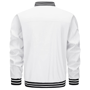 Veste matelassée personnalisée grande taille pour homme Veste couleur blanche à poches zippées style streetwear avec imprimé écossais vintage Confort - Product Image 2