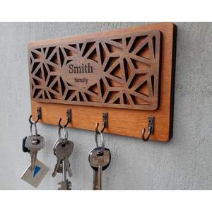 Porta Llaves de Madera Ecológico y Duradero, Organizador de Pared para Llaves y Correo, Decoración para la Entrada del Hogar - Product Image 5