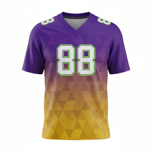Custom Breathable Anti-Bacterial American Football Jersey Short Sleeve Mesh Game Uniform XL Plus Size - Product Image 2