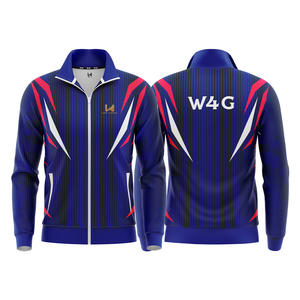 Blouson Bomber Unisexe Personnalisé W4G de Haute Qualité pour l'Athlétisme, Entièrement Zippé, Coupe-Vent, Respirant, en Polaire Écologique - Product Image 1