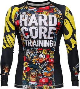 Camiseta de Compresión Raglán Personalizada con Diseño Gráfico, de Gran Peso, para Hombre, de Secado Rápido, Alta Elasticidad, Ropa de Gimnasio, Culturismo, Fitness - Product Image 1