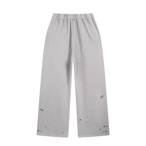 Pantalon de sport décontracté pour homme DMK012, léger, taille haute, 100 % polyester, séchage rapide, respirant, coupe droite, plissé devant, motif linéaire - Product Image 5