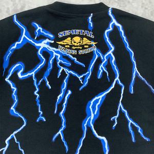 T-shirts graphiques en coton épais pour hommes, style streetwear, coupe oversize à épaules tombantes, personnalisables en gros, impression sérigraphique, 280 g/m² - Product Image 5