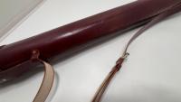 Étui de protection vintage en cuir gaufré de grande taille (30 pouces) pour diplômes, certificats et impressions d'art