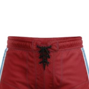 Men <b>Red</b> Sublimated Ice Hockey Training Shorts Polyester Drawstring Side Stripe Athletic Sports Shorts Training Match Wear - Product Image 3