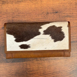 กระเป๋าคลัทช์หนังวัวแท้คุณภาพสูงดีไซน์ใหม่กระเป๋าสตางค์แบบหนีบผมหรูหรามีช่องใส่บัตรเครดิตของขวัญสำหรับผู้หญิง - Product Image 4