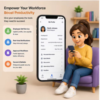Plataforma HRMS SaaS, Aplicación Móvil, Sistema de Gestión de Recursos Humanos, Control de Asistencia de Empleados Integrado, Análisis de Nómina