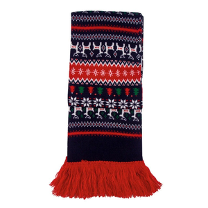 Women's Long <b>Knitted</b> Scarf Printed <b>Animal</b> <b>Pattern</b> Thermal Insulation Winter Warm Accessory Classic Style Acrylic Material - Product Image 3