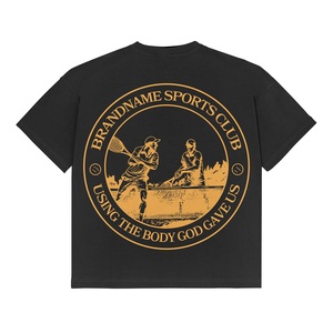 T-shirts de sport à la mode personnalisés avec un design unique de qualité supérieure, en gros, 100% coton, col rond, coupe ample pour hommes - Product Image 4