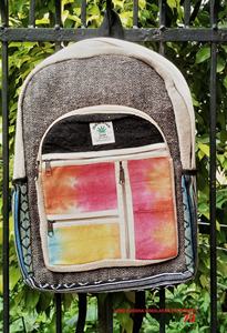 Wholesale Men's Fashion <b>Hemp</b> Backpack with Cotton Lining String Closure Detachable Handle Character Pattern Zipper - Product Image 1