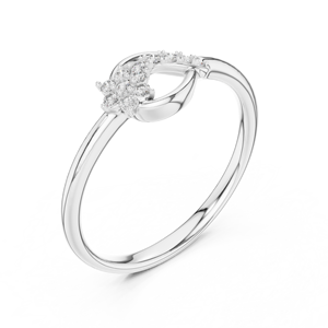 UNIQUE PETAL LAB GROWN DIAMOND CLASSIC RHODIUM PLATED WOMEN'S RING <b>SET</b> 18KT SOLID WHITE GOLD ENGAGEMENT WEDDING PARTY <b>VALENTINE</b> - Product Image 3