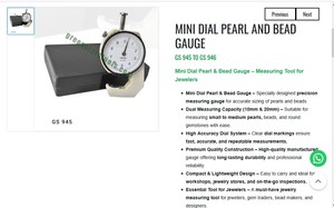 Mini Dial Pearl And Bead <b>Gauge</b> Precision <b>Measuring</b> <b>Tool</b> Jewelry Making Goldsmith <b>Tools</b> |Item No GS-945 - Product Image 3