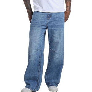 Jean baggy décontracté pour homme, dernière conception, logo personnalisé, léger, en coton, avec fermeture boutonnée, respirant, écologique, pour l'entraînement - Product Image 1