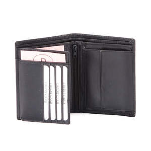 Royaa High Quality Vintage Men's Genuine Leather Open Bifold <b>Wallet</b> 5 Inch Short Length PVC Lining <b>RFID</b> Multi-Function - Product Image 3