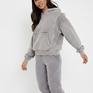 Sudaderas con Capucha de Alta Calidad al por Mayor para Mujer, Estilo Urbano, Ecológicas, Transpirables, con Hombros Caídos, Logotipo Personalizado Impreso, Tejido Francés - Product Image 4