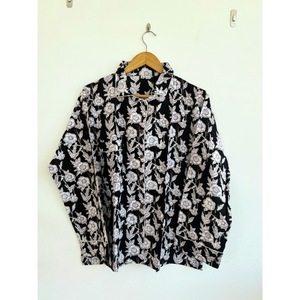 Conjunto de Pijama de Manga Larga con Estampado Floral, Cuello Camisero, Tejido Suave, Informal, 100% Algodón, para Mujer, Primavera, Largo - Product Image 2