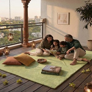 Alfombra de terciopelo verde pastel sólido, alfombra moderna hecha a mano para sala de estar, dormitorio, decoración minimalista contemporánea, alfombra de lujo - Product Image 5
