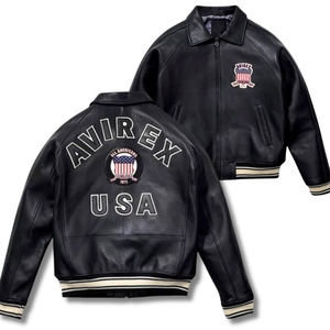 Men's Black Real Cowhide Leather Bomber <b>Jacket</b> | Classic American Flight Style USA Icon High-Volume Vintage Flight at Wholesale - Product Image 1