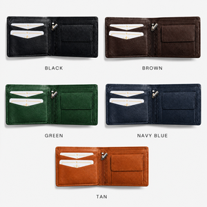 Portefeuille court unisexe en cuir véritable avec fermeture à boucle, porte-cartes multiples, style vintage minimaliste, pour usage quotidien et professionnel, porte-billets - Product Image 2