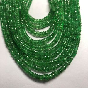 Cuentas de Granate Verde Natural Facetadas de 3mm y 4mm, Hechas a Mano, para Joyería, Compras en Línea en Alibaba India - Product Image 1